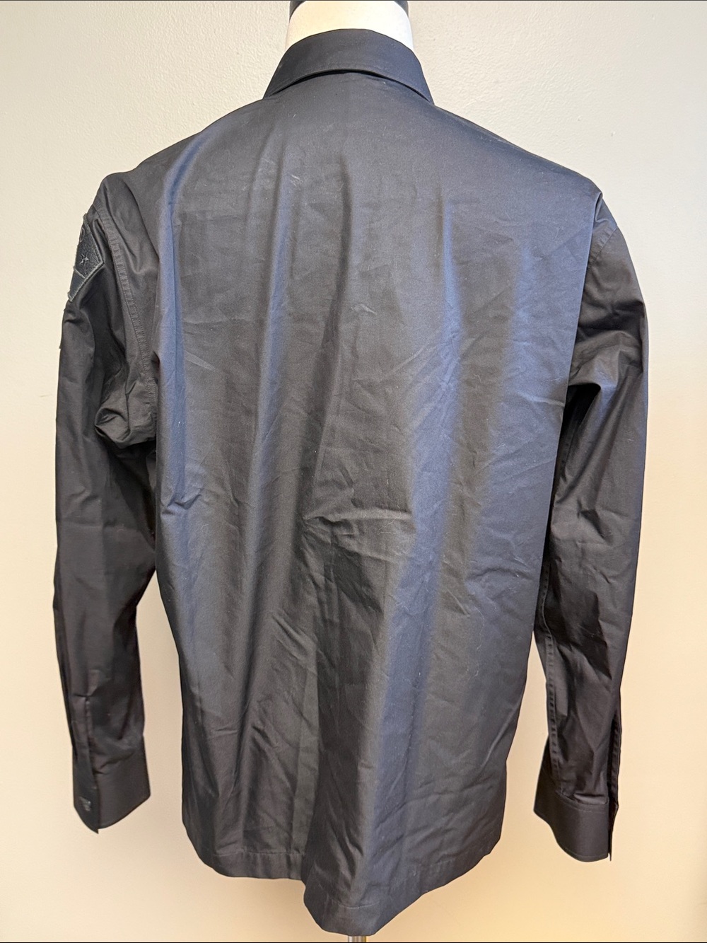 Burberry Utility Patch Button Front Shirt Jacket Black Medium - Picture 7 of 8